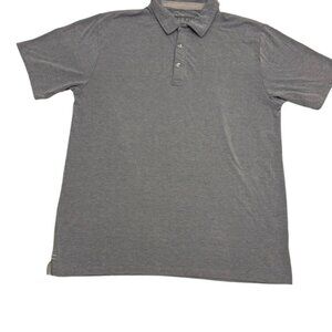 Free Fly Mens Grey Heathered Short Sleeve Polo Shirt Size L